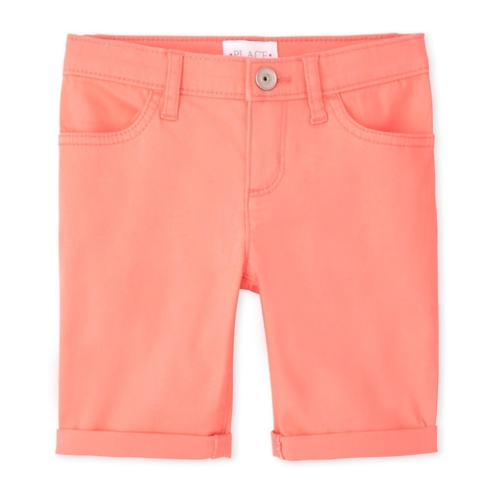 THE CHILDREN’S PLACE • Roll Cuff Twill Skimmer Shorts Pretty Peach
